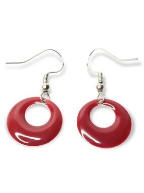 Circle Round Paint‎ Drop Dangle Hanging Earrings